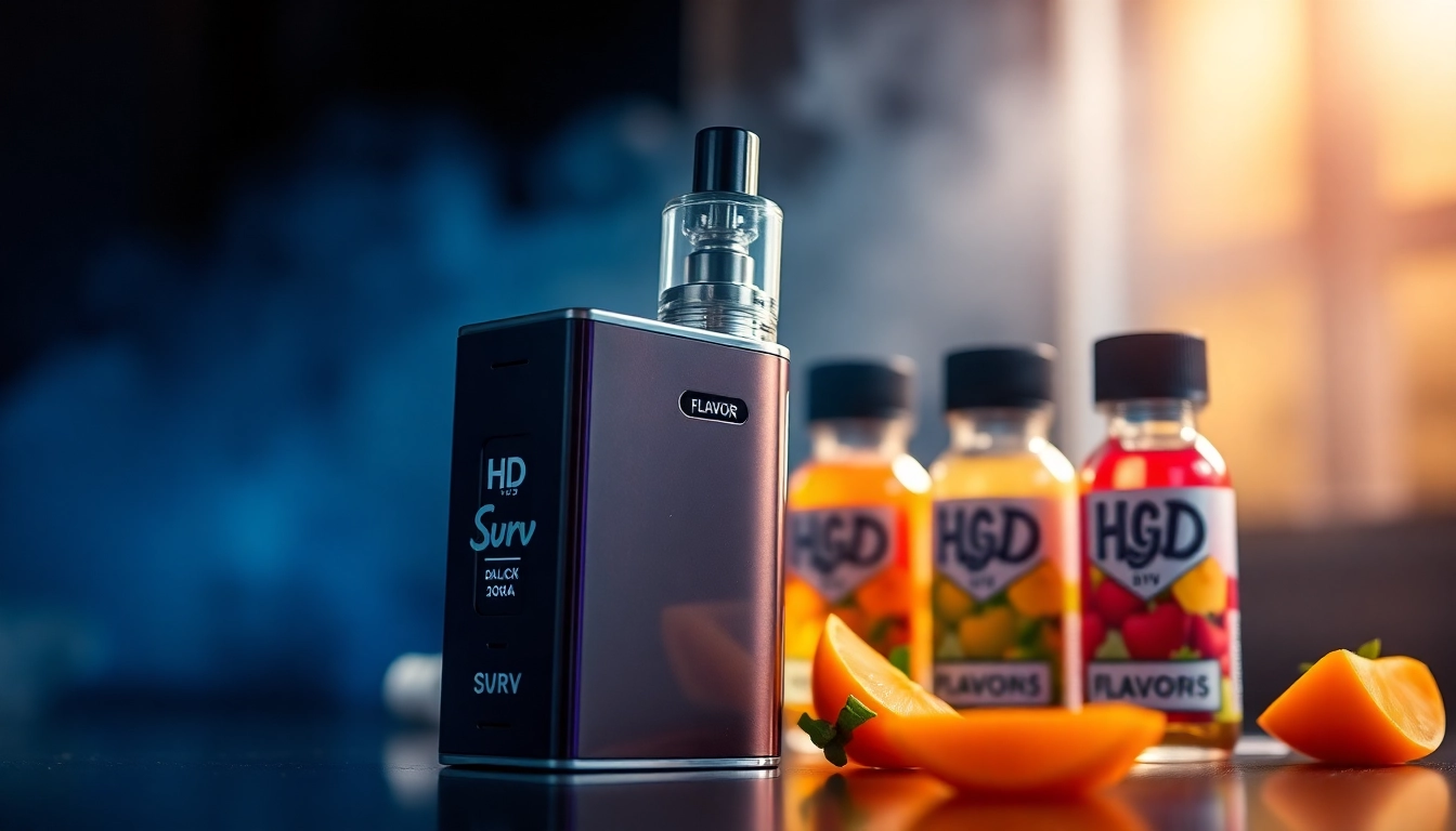 Buy HQD Surv kaufen: Showcase of HQD Surv vape's unique design with colorful varieties.