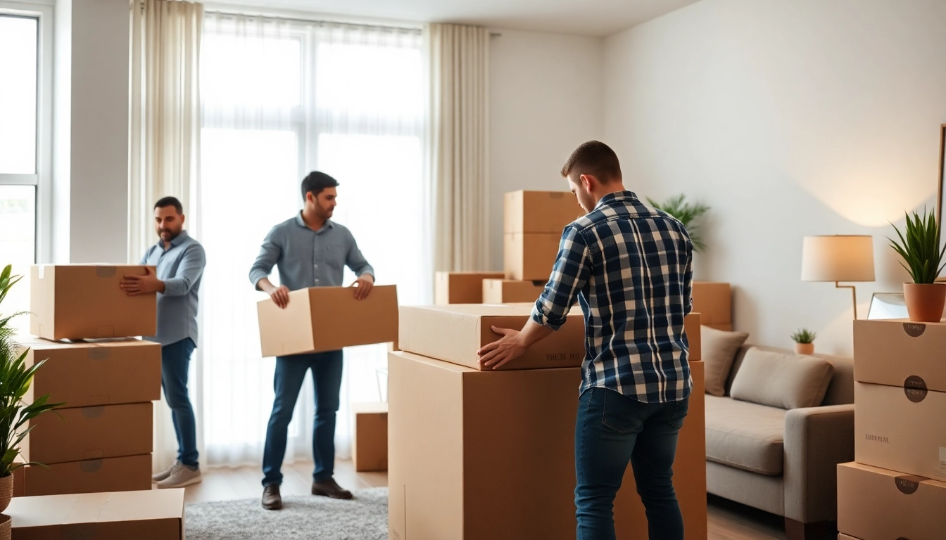 Efficient moving process during Umzug Fürth with professional movers packing furniture.