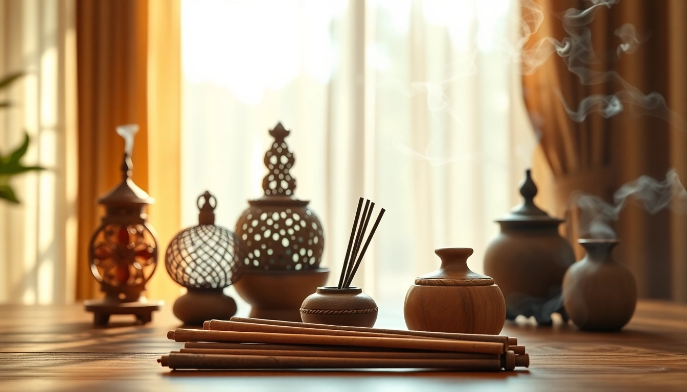 Incenses for cleansing délicats prêts à être brûlés dans une pièce accueillante