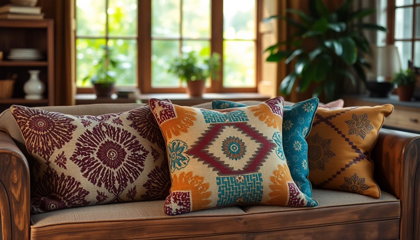 Transform your space with vibrant Mali Mudcloth Cushion Covers showcasing intricate designs.