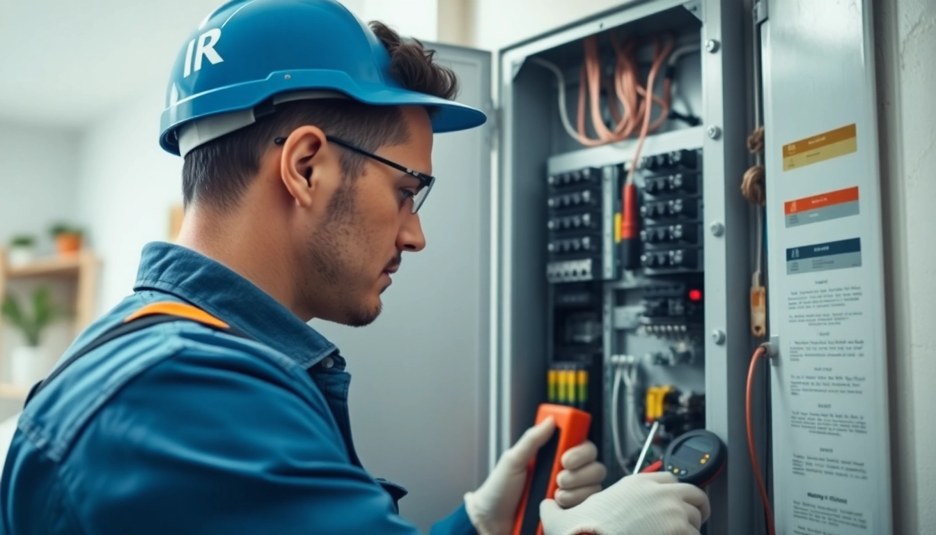 Inspecting an Electrical Panel Clearwater with safety gear and tools for optimal functionality