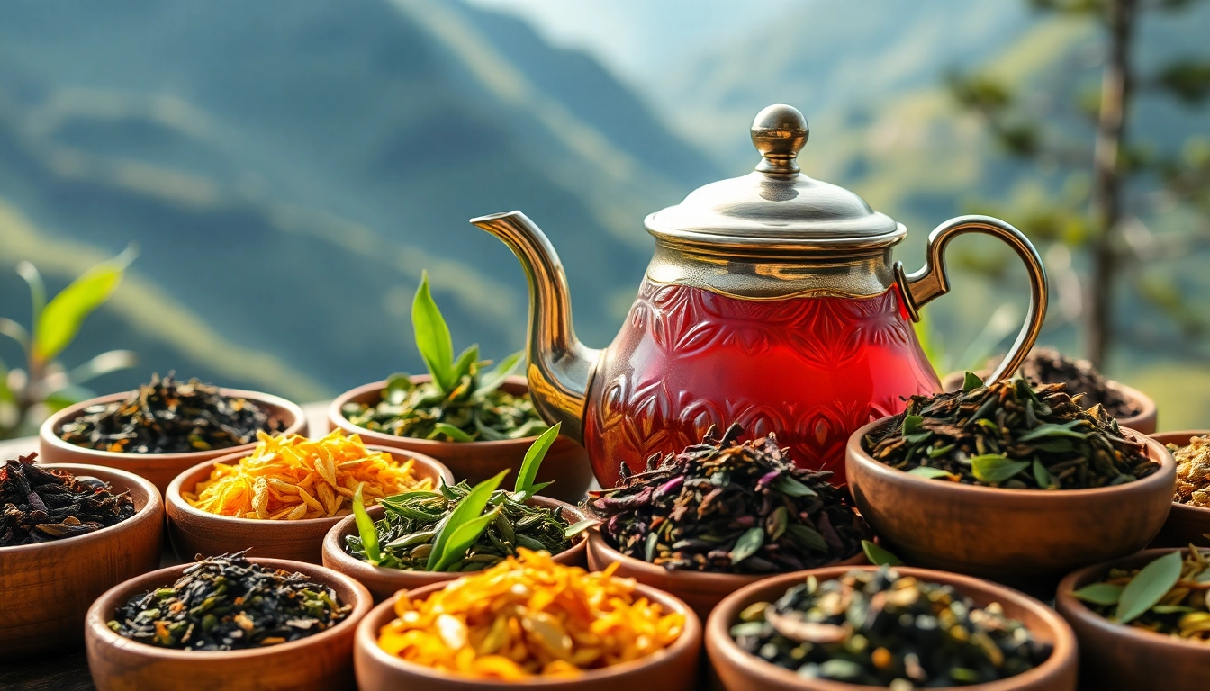 Serve the Best teas from Nepal in a stunning display of vibrant loose-leaf varieties and rustic teapots.