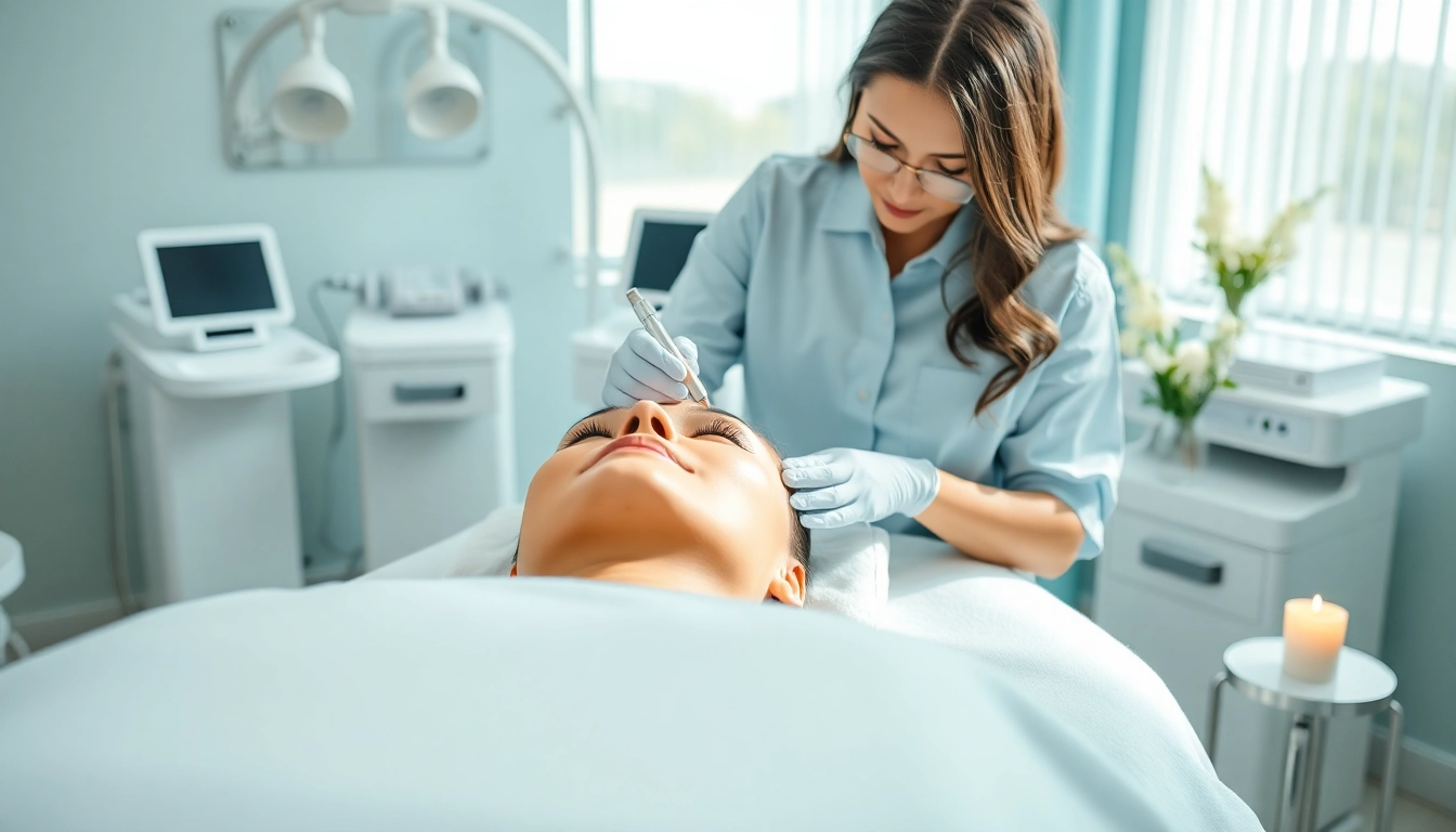 Experience rejuvenating med spa facial treatments with a skilled aesthetician in a serene clinical environment.