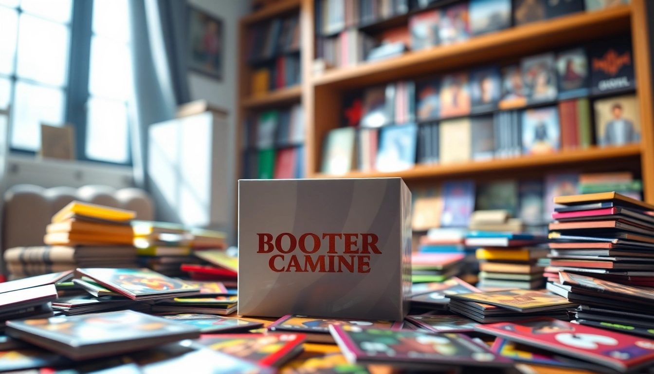Uncover thrilling adventures with this booster box showcasing vibrant trading cards.