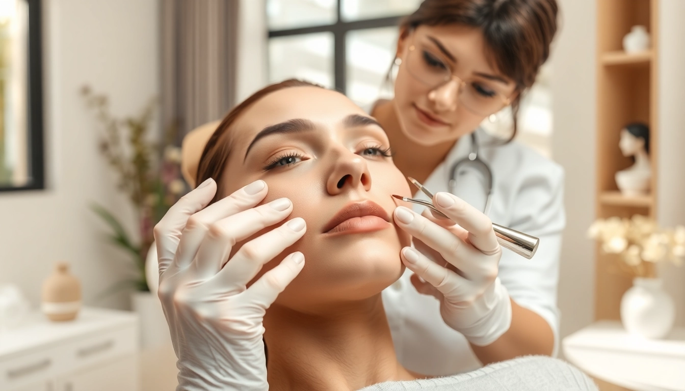 Experience a rejuvenating collagen thread lift performed by a skilled professional in a serene environment.