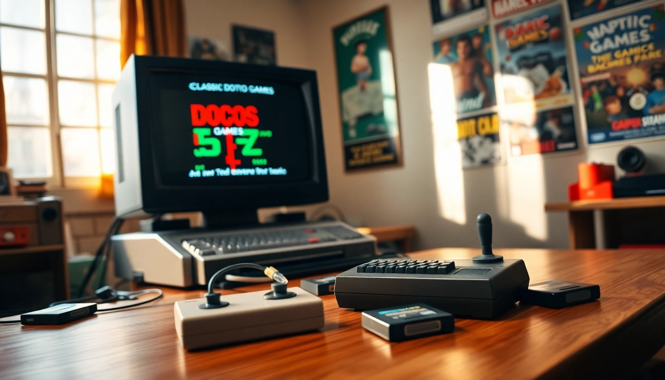 Discover the nostalgia of DOS games download in a vintage gaming setup.