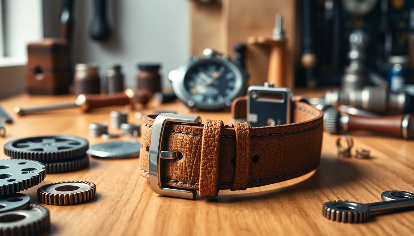 Showcase of a stylish 22mm watch strap highlighting its premium texture and craftsmanship.