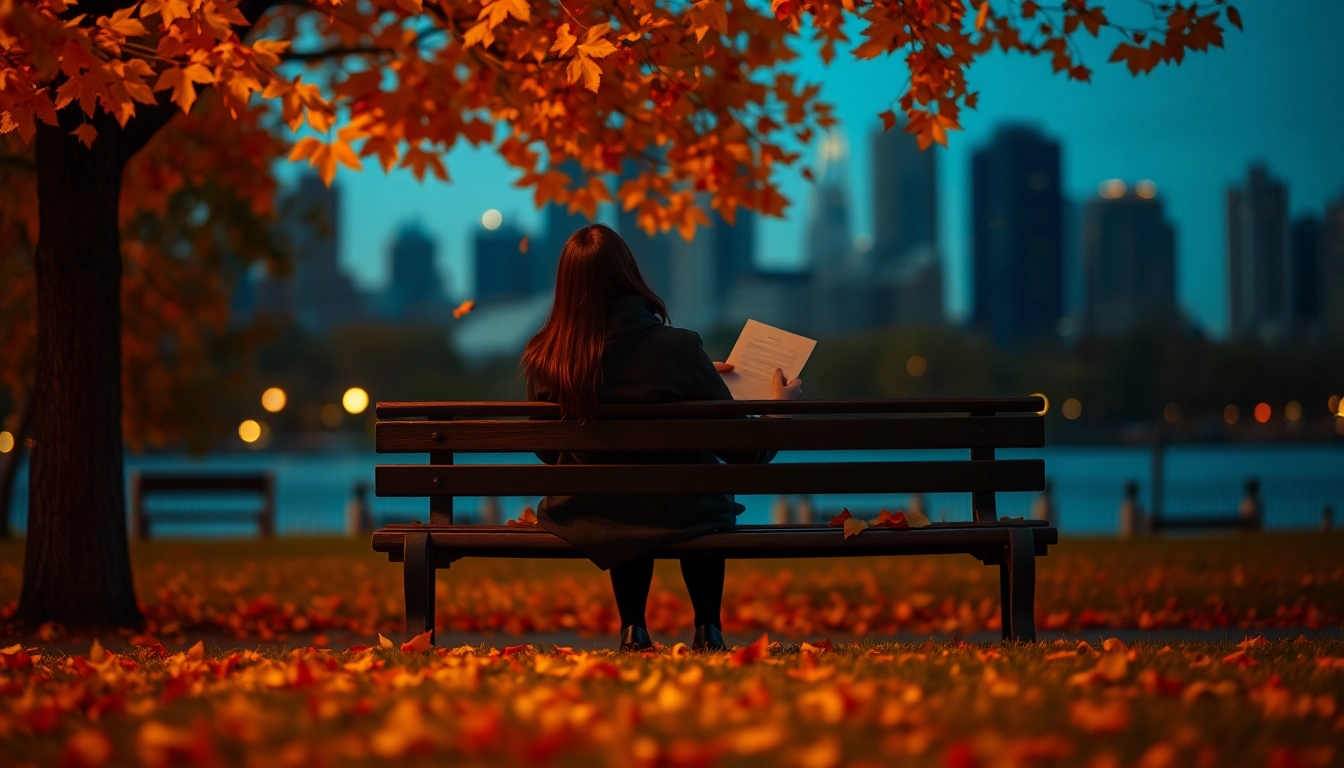 Reflective person contemplating their relationship breakup while sitting on a bench in a park.