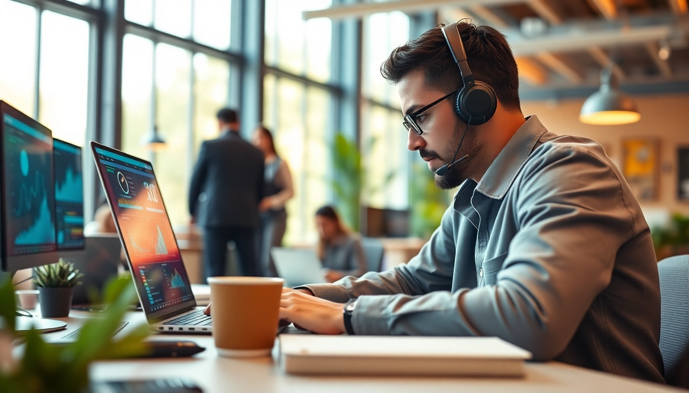 Engaged technician providing Remote IT Support Services Markham in a modern office setting