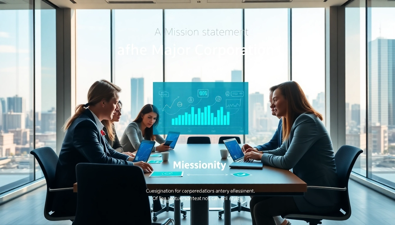 Engaging team discussing the alphabet inc mission statement in a modern office setting.