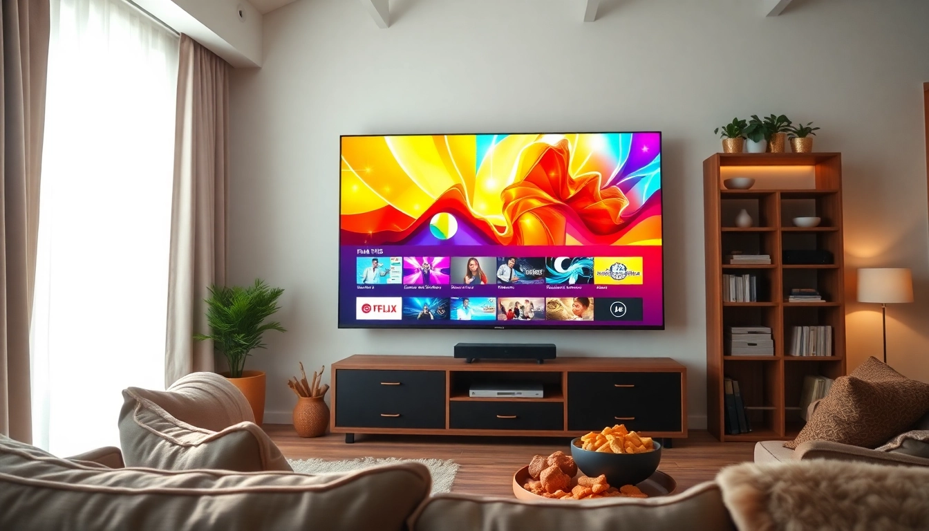 Regardez les chaînes préférées avec un Abonnement iptv dans un salon moderne et accueillant.