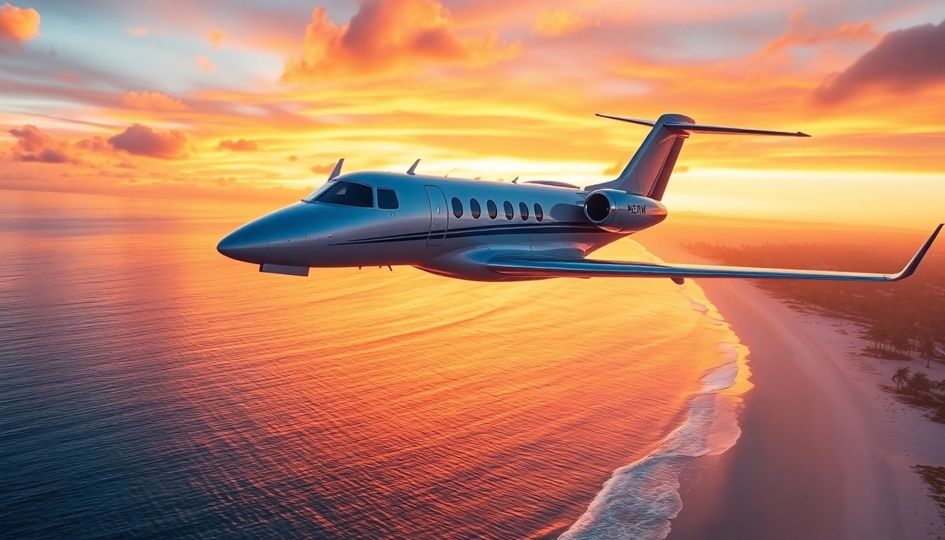 Experience the luxury of private jet charter West Palm Beach with stunning coastline views.