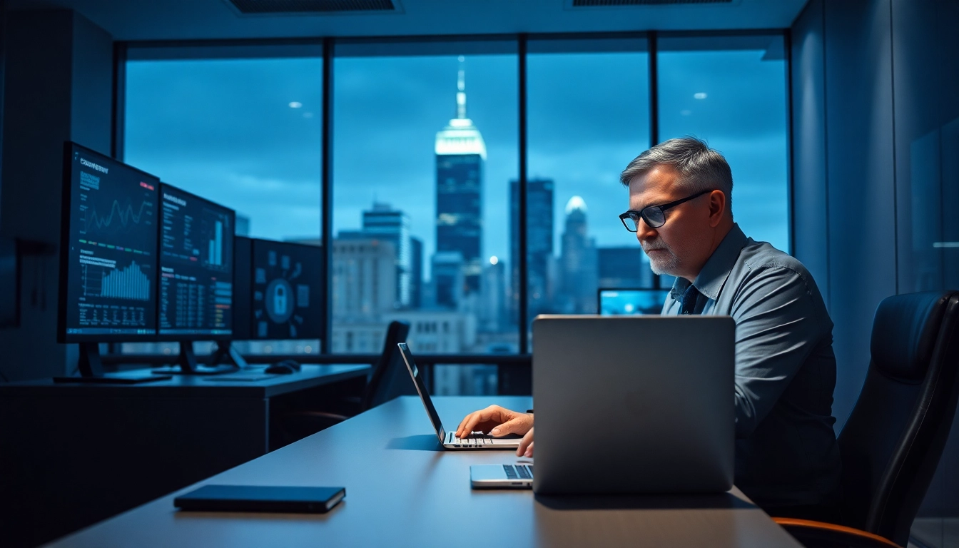 Analyze cyber security fredericksburg with a professional consultant in a modern office.
