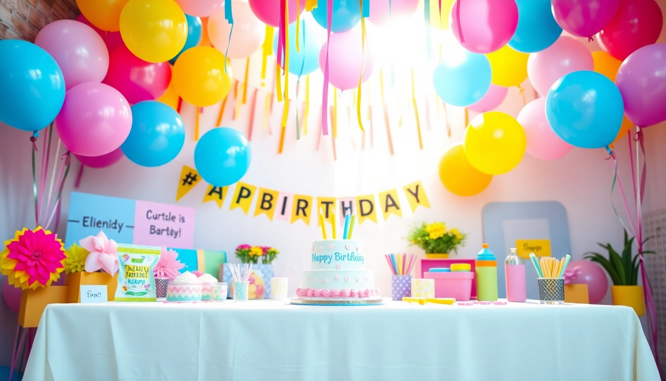 Celebrate a customizable birthday party with unique decorations and personalized themes.