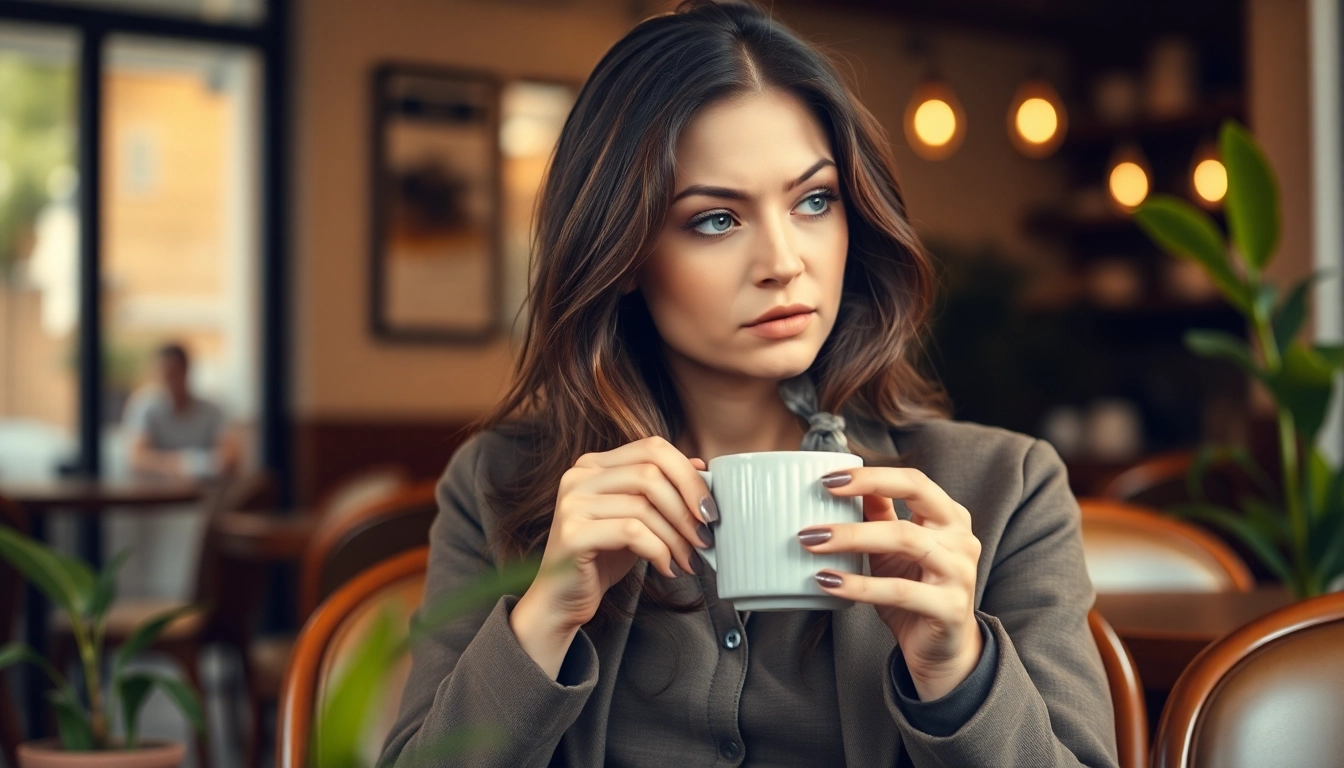 Reflecting on the emotional journey of a relationship breakup in a cozy café setting.