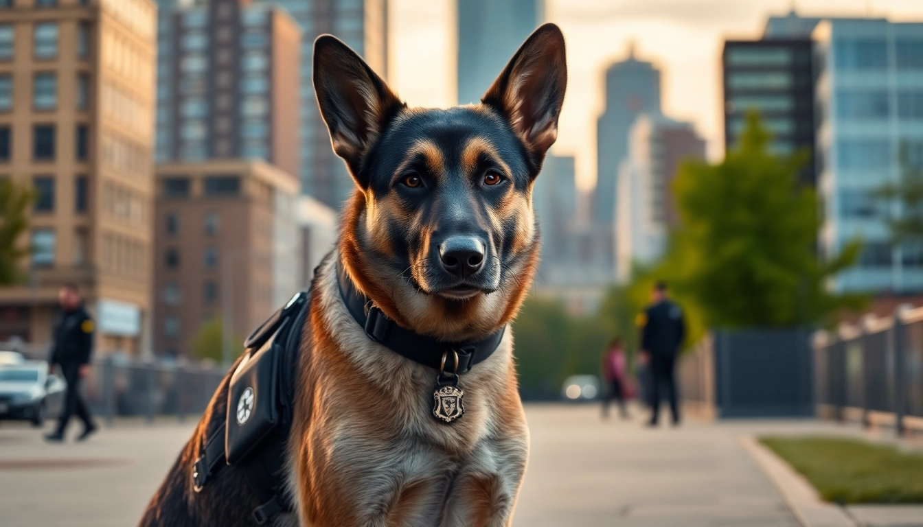 Security Dog Services West Bromwich showcase: Alert German Shepherd in urban security setting