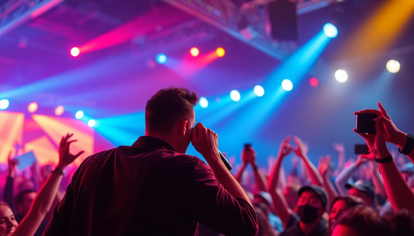 Vibrant live concert showing impact of Music PR Agency on musician's performance.