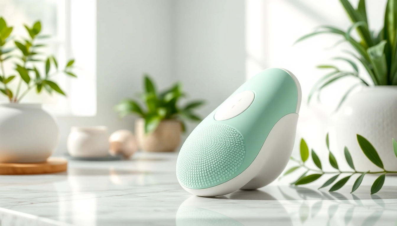 Revitalize your skin with the ergonomically designed quasar md beauty device set against a tranquil ambiance.