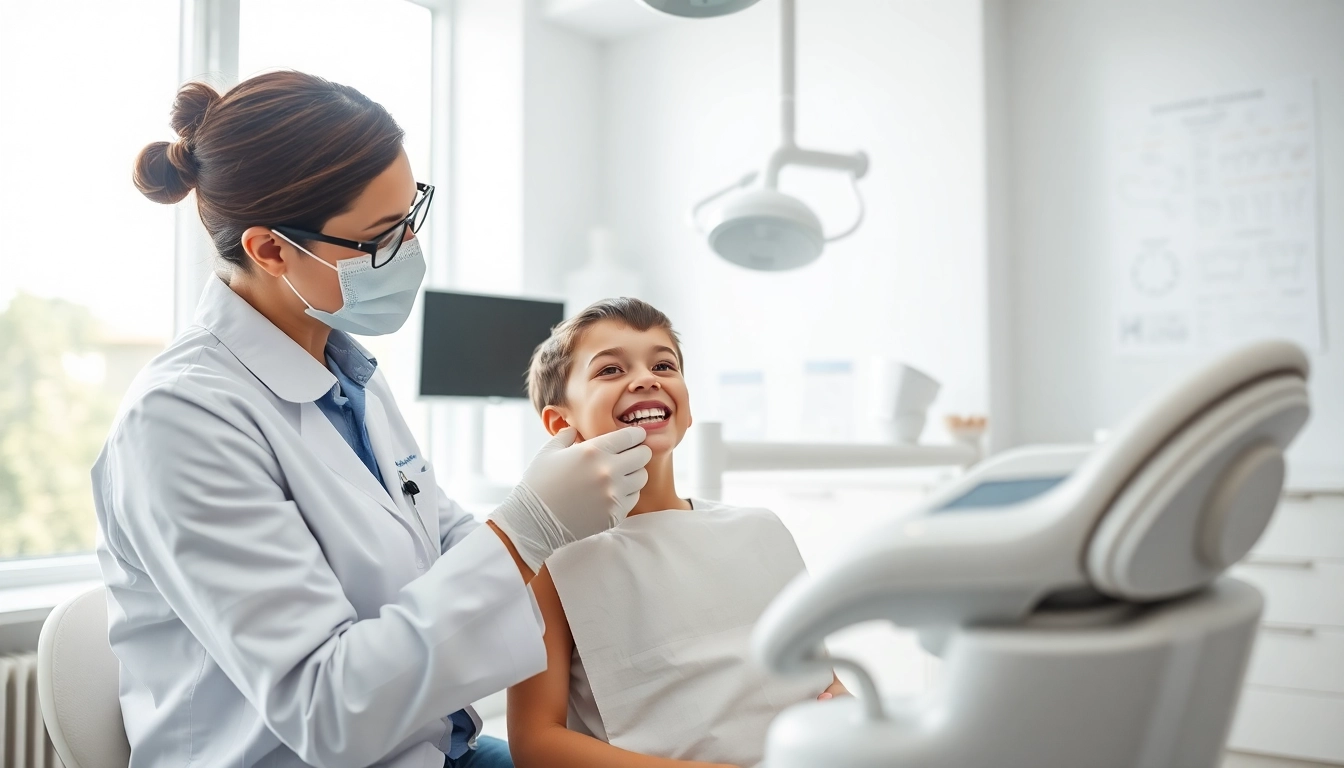 Explore braces cost Myrtle Beach with a caring orthodontist and a young patient in a modern clinic.