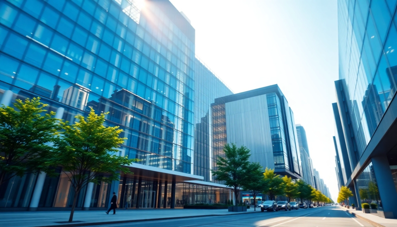 Realize innovative 3d visualisierung of modern architecture with urban setting details.