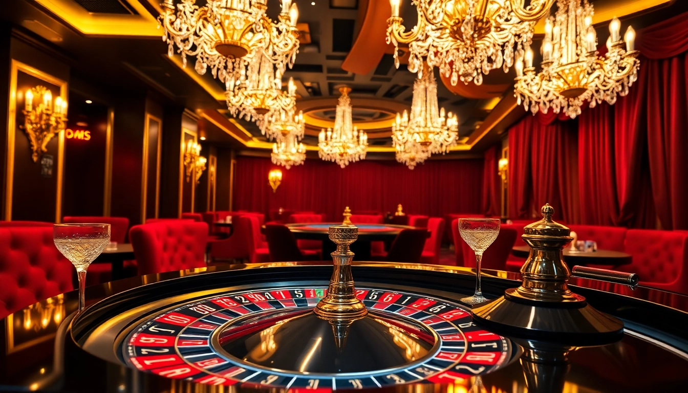 Descubre la experiencia de lujo de luxury12 en un casino elegante con mesa de ruleta.