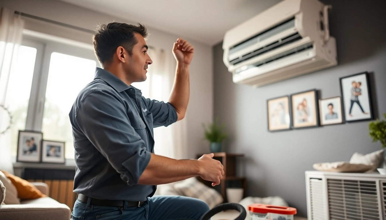 Efficient AC repair in Glendale AZ showcased by a skilled technician at work on a unit.